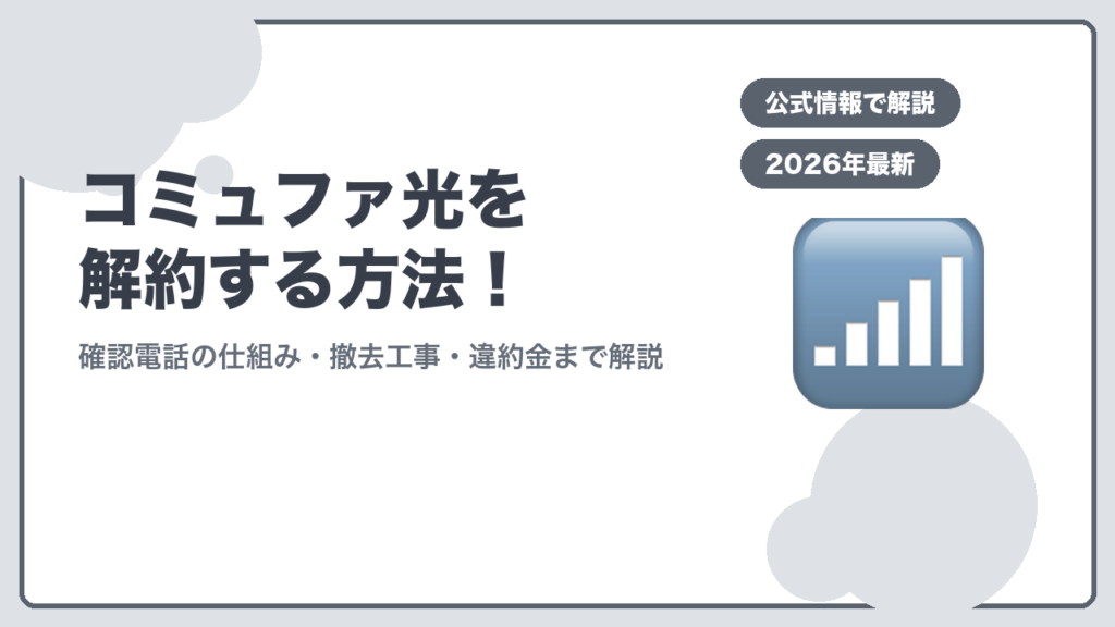 コミュファ光の解約方法を解説するアイキャッチ