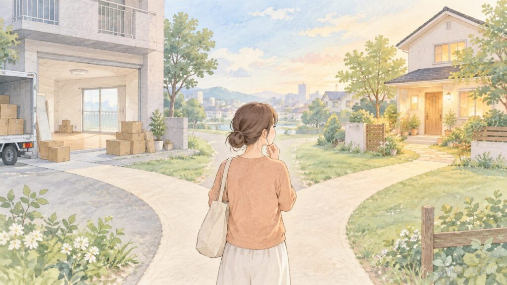 引越しで東京ガスを解約する手続きと、他社へ切り替える手続きの違いを示したイメージ