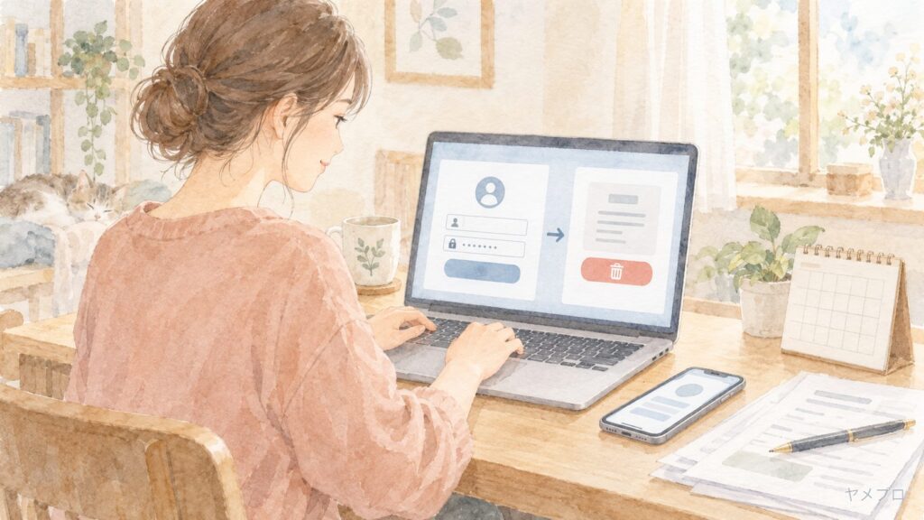 キラーバーナードロップのマイページから解約する手順のイメージ