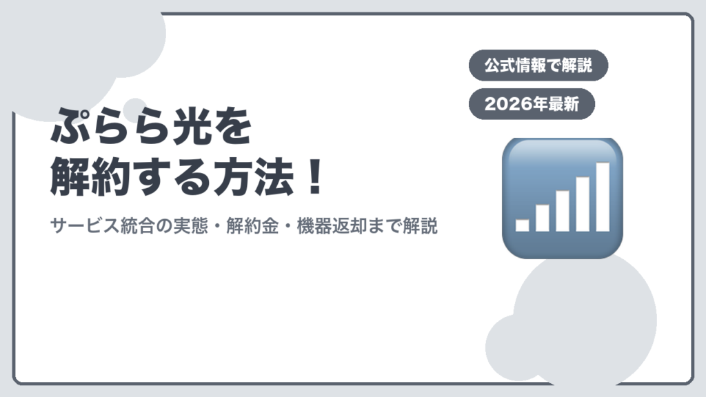 ぷらら光の解約方法を解説するアイキャッチ